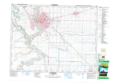 Natural Resources Canada Lethbridge, AB (082H10 CanMatrix) digital map