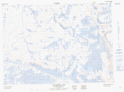 Natural Resources Canada Mackenzie Lake, NT (097C13 CanMatrix) digital map