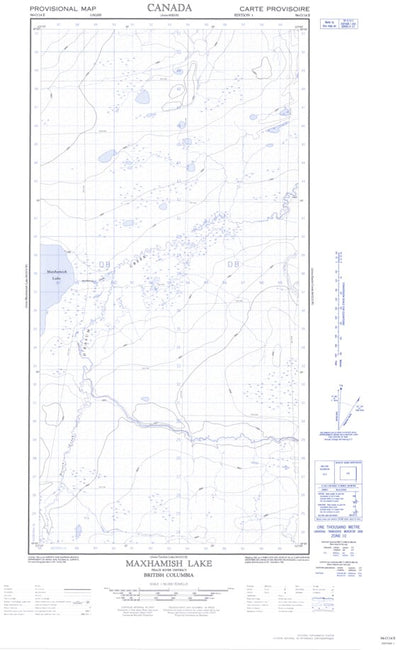 Natural Resources Canada Maxhamish Lake East, BC (094O14 CanMatrix) digital map