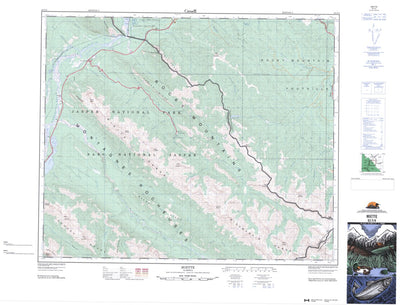 Natural Resources Canada Miette, AB (083F04 CanMatrix) digital map