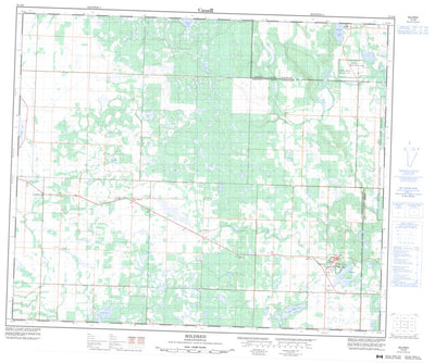 Natural Resources Canada Mildred, SK (073G06 CanMatrix) digital map