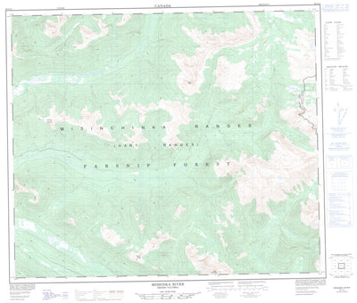 Natural Resources Canada Missinka River, BC (093I12 CanMatrix) digital map