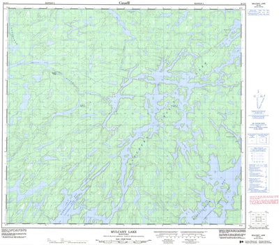 Natural Resources Canada Mulcahy Lake, MB (064G03 CanMatrix) digital map