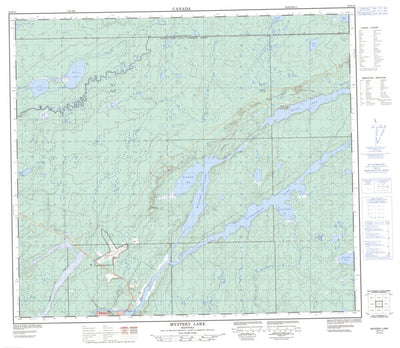 Natural Resources Canada Mystery Lake, MB (063P13 CanMatrix) digital map