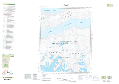 Natural Resources Canada North Pangnirtung Fiord, NU (026P01 CanTopo) digital map