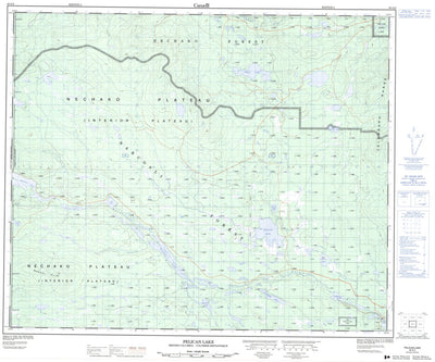 Natural Resources Canada Pelican Lake, BC (093G05 CanMatrix) digital map