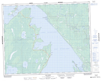 Natural Resources Canada Pine Dock, MB (062P10 CanMatrix) digital map