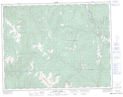 Natural Resources Canada Prospect Creek, BC (092I03 CanMatrix) digital map
