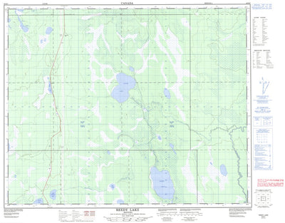 Natural Resources Canada Reedy Lake, MB (063B07 CanMatrix) digital map