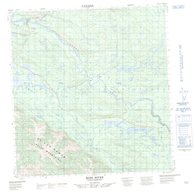 Natural Resources Canada Ross River, YT (105F16 CanMatrix) digital map