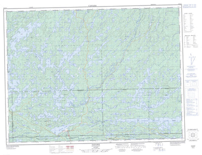 Natural Resources Canada Sapawe, ON (052B14 CanMatrix) digital map