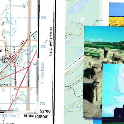 Natural Resources Canada Shellbrook, SK (073G01 CanMatrix) digital map