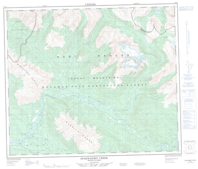 Natural Resources Canada Spakwaniko Creek, BC (093I06 CanMatrix) digital map