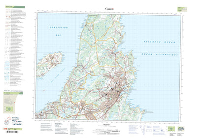 Natural Resources Canada St. John's, NL (001N10 CanTopo) digital map