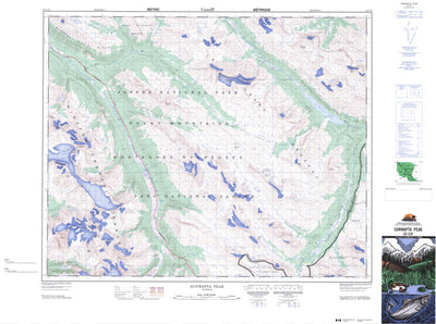 Natural Resources Canada Sunwapta Peak, AB (083C06 CanMatrix) digital map