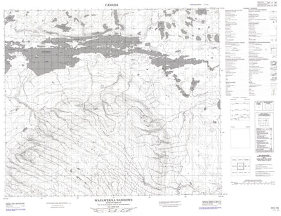 Natural Resources Canada Wapawekka Narrows, SK (073I16 CanMatrix) digital map
