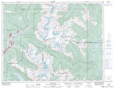 Natural Resources Canada Whistler, BC (092J02 CanMatrix) digital map