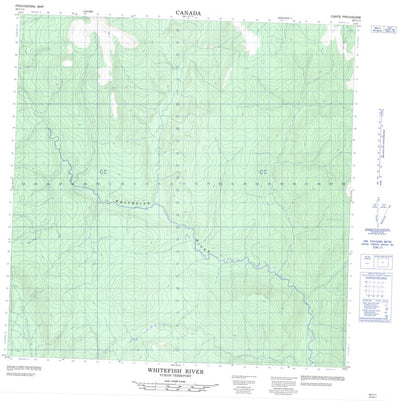 Natural Resources Canada Whitefish River, YT (095C11 CanMatrix) digital map