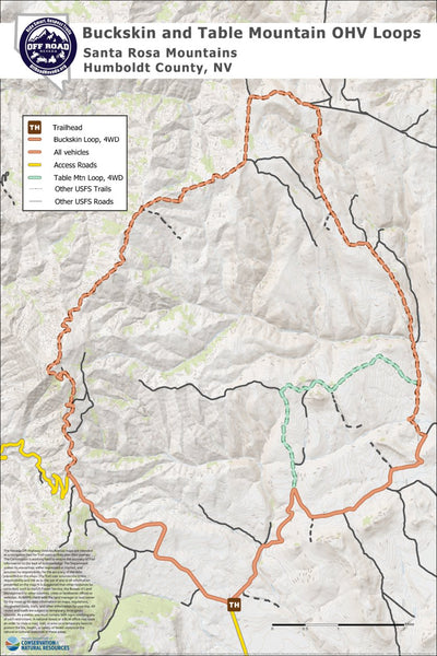 Nevada Department of Conservation and Natural Resources Buckskin OHV digital map