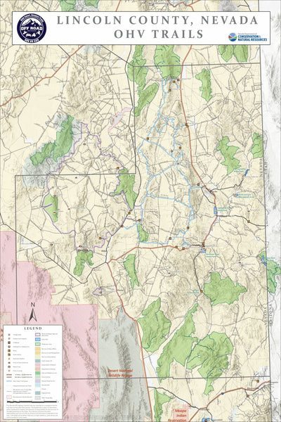 Nevada Department of Conservation and Natural Resources Lincoln County OHV Trails digital map