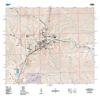 Nevada Department of Transportation Caliente Area Map digital map