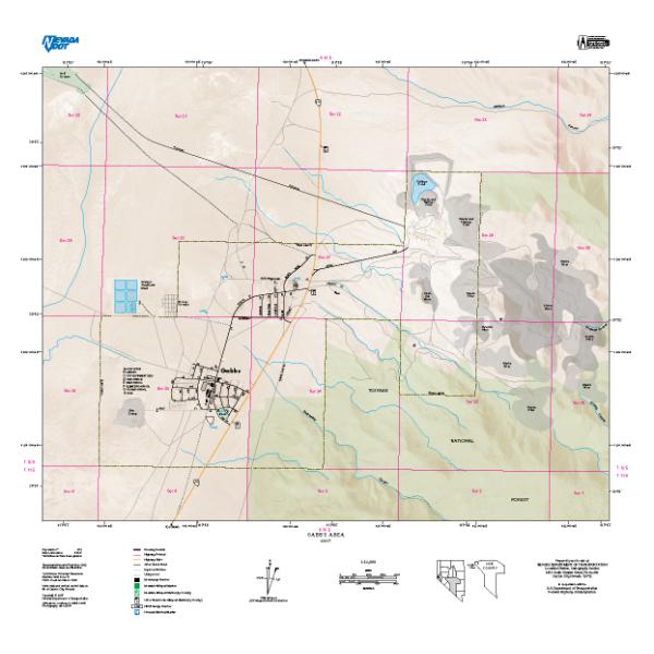Gabbs Area Map by Nevada Department of Transportation Avenza Maps