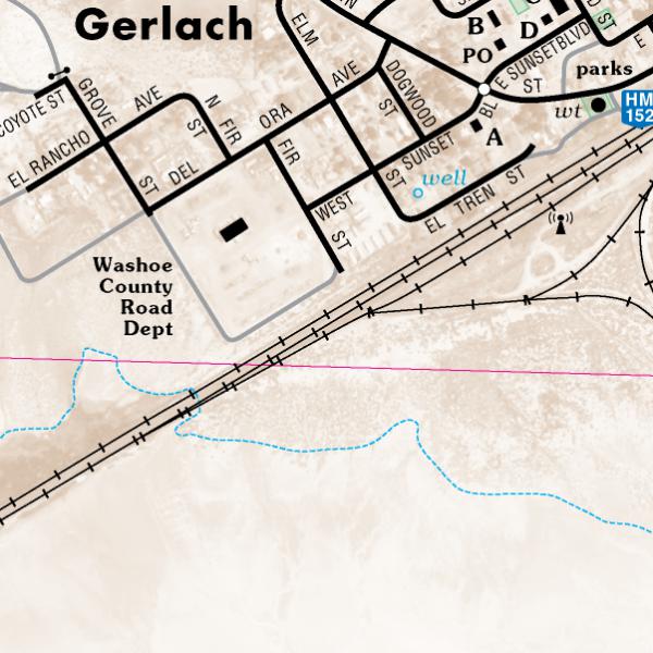 Gerlach Area Map by Nevada Department of Transportation Avenza Maps