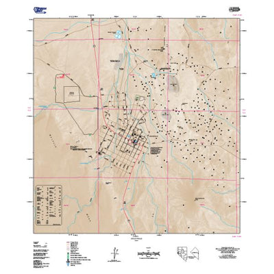 Nevada Department of Transportation Goldfield Area Map digital map