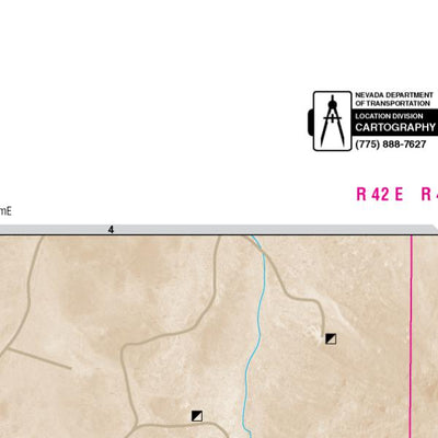 Nevada Department of Transportation Goldfield Area Map digital map