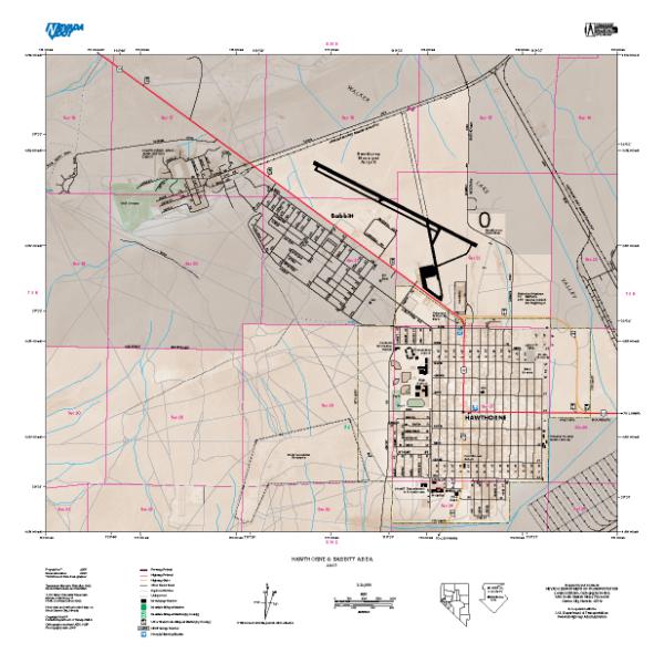 Hawthorne Area Map by Nevada Department of Transportation Avenza Maps