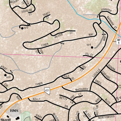 Nevada Department of Transportation Incline Village Area Map digital map