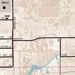 Nevada Department of Transportation Indian Springs Area Map digital map