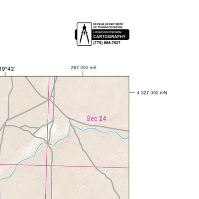 Nevada Department of Transportation Johnson Lane Area Map digital map