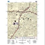 Nevada Department of Transportation Las Vegas Downtown Area Map digital map