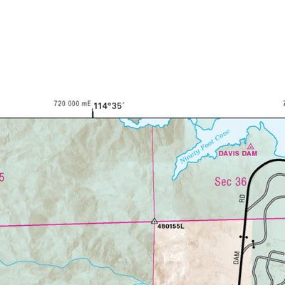 Nevada Department of Transportation Laughlin Area Map digital map