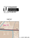 Nevada Department of Transportation Lovelock Area Map digital map