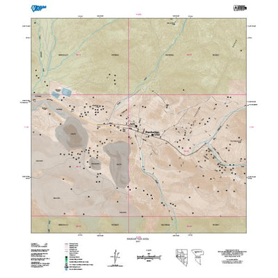 Nevada Department of Transportation Manhattan Area Map digital map