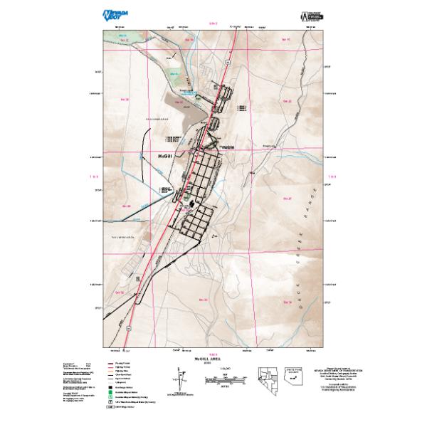 McGill Area Map by Nevada Department of Transportation Avenza Maps