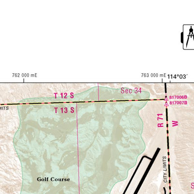 Nevada Department of Transportation Mesquite and Bunkerville Area Map digital map