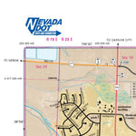 Nevada Department of Transportation Minden Gardnerville Area Map digital map