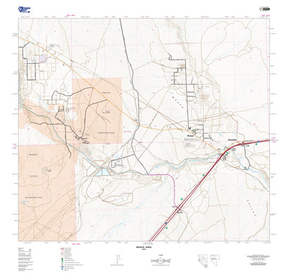 Nevada Department of Transportation Moapa Area Map digital map