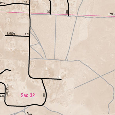 Nevada Department of Transportation Mound House Area Map digital map