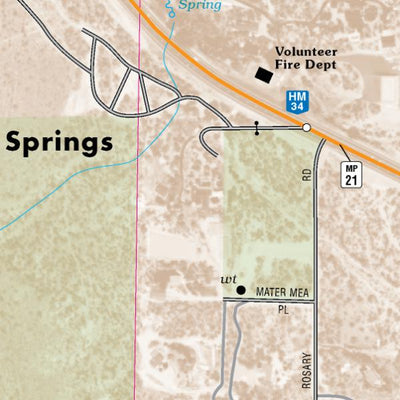 Nevada Department of Transportation Mountain Springs Area Map digital map