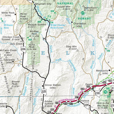 Nevada Department of Transportation Official Nevada Highway Map 2019-2020 digital map