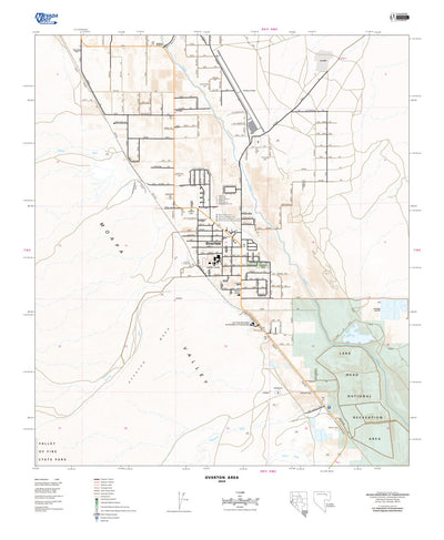 Nevada Department of Transportation Overton Area Map digital map