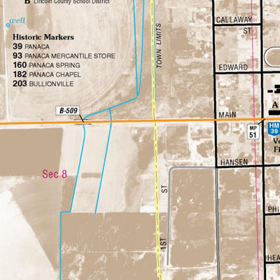 Nevada Department of Transportation Panaca Area Map digital map