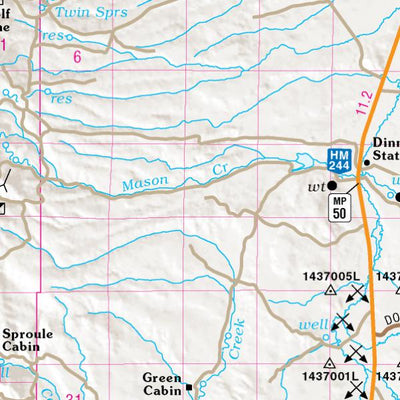 Nevada Department of Transportation Quad 0204 - North Fork digital map