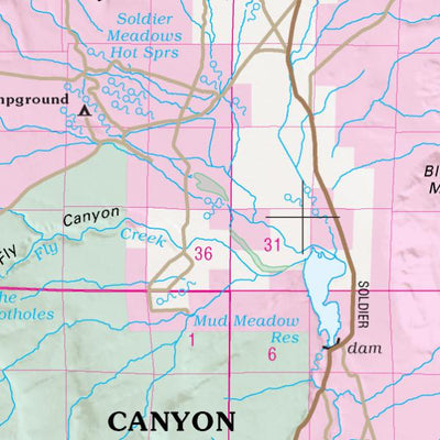 Nevada Department of Transportation Quad 0211 - High Rock Canyon digital map