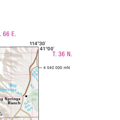 Nevada Department of Transportation Quad 0302 - Spruce Mountain digital map