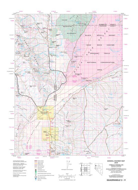 Quad 0311 - Gerlach Map by Nevada Department of Transportation | Avenza ...